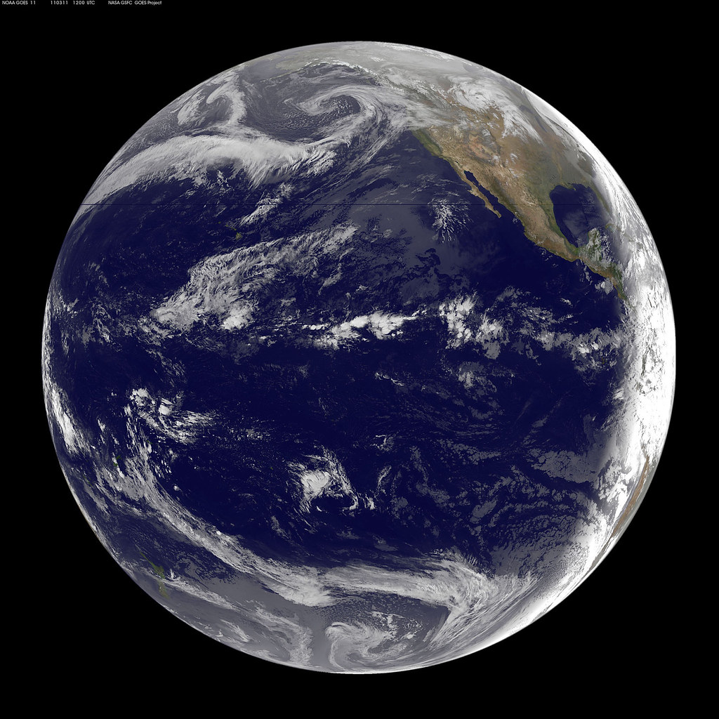 GOES-11 Satellite Sees Pacific Ocean Basin After Japan Quake